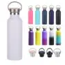 Custom 350ml-1000ml double wall stainless steel sports water bottle thermal insulated outdoor vacuum flask for travel