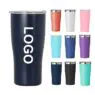 Custom logo 20 oz 30 oz stainless steel insulated coffee mug waist tumbler travel cup