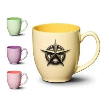 Custom16 oz alessa ceramic mugs bistro ceramic coffee mug maroon color stoneware 450ml coffee mug