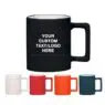 Promotional custom imprinted personalized printed 11 oz. square handle joe color mug & cups
