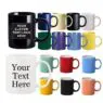 Wholesale custom blank porcelain mugs cups plain white black ceramic sublimation coffee cups mugs with logo
