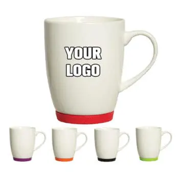 Custom new bone china nico 385 ml 13 oz mug with silicone base