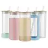 Custom reusable bubble tea cup, wide mouth glass smoothies cups drinking jar with straw,bamboo lid. glass water bottles,tumbler