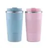 Coffee ceramic travel mug ceramic rim & inner coating on insulated stainless steel tumbler