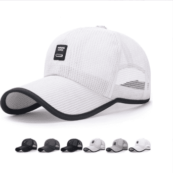 Outdoor sport sun long-brimmed breathable adjustable mesh baseball cap hat for men women