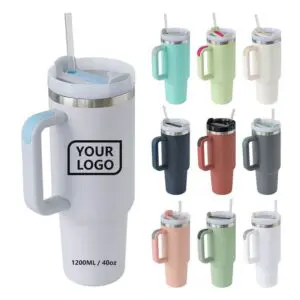 40oz cup adventure quencher flowstate reusable insulated stainless steel tumbler with handle and straw