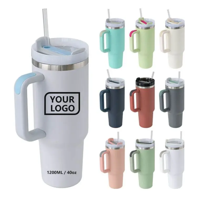 40oz cup adventure quencher flowstate reusable insulated stainless steel tumbler with handle and straw