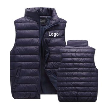 Winter sleeveless men warm coats male cotton-padded gilet man's custom logo quilting puffer vest jacket