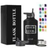 Hot sale factory custom logo large capacity flask water bottle outdoor sport stainless steel thermos 64 oz water bottle