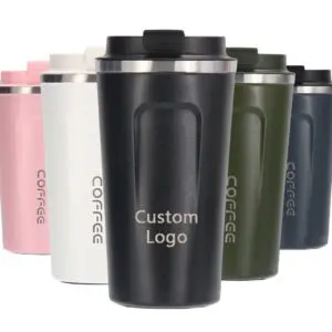 Wholesale coffee tumbler with logo 350ml 500ml supplier double walled insulated 304 stainless steel custom coffee cup mug