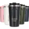 Wholesale coffee tumbler with logo 350ml 500ml supplier double walled insulated 304 stainless steel custom coffee cup mug