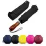 Double layers umbrella luxury high quality auto open 2 fold umbrella wooden handle black coated fully automatic big size