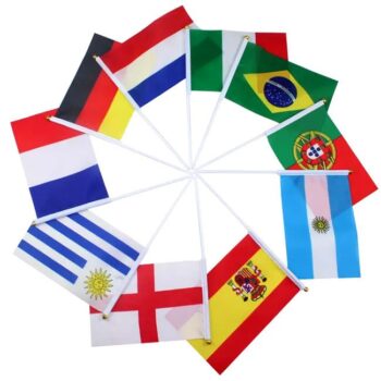 Promotion product 21*14cm political flags hand waving flag custom uk england french hand held bunting uk flags