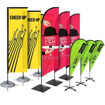 Direct price custom beach flag outdoor large marketing feather flags