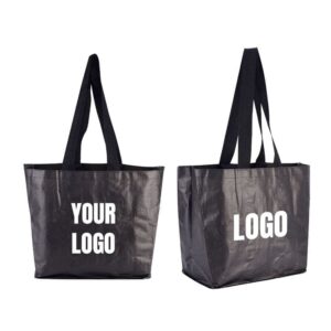 Custom promotional wholesale laminated tote bags with logo from China manufacturer