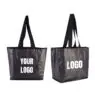 Custom logo environmental friendly non woven t shirt shopping bag storage bag d cut non woven bag with zipper
