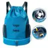 Custom promotional gift bag wet dry separation swimming gym sport drawstring backpack bag