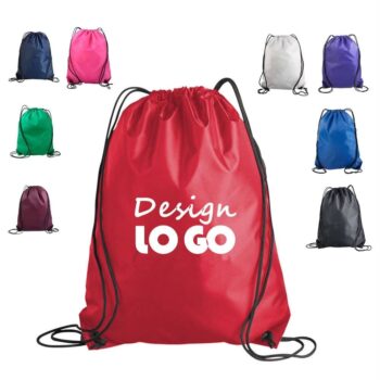 Custom promotional wholesale drawstring bags with logo from China manufacturer