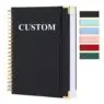 Customizable spiral notebook a5 diary notebook leather cover journal coil notebook journals a 5 planner custom promotion gift