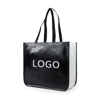Customized new style tote woven shopping bags corner non-woven laminated reusable feature logo printing pp packaging
