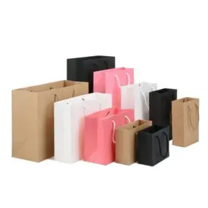 Custom high quality luxury paper bag boutique retail clothing packaging shopping gift bag kraft paper bag with logo