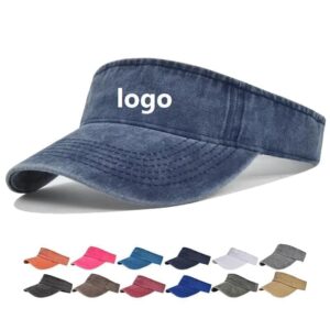 Customized adjustable 100% polyester plain golf sport custom sun cap visor cap hat