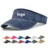 Customized adjustable 100% polyester plain golf sport custom sun cap visor cap hat