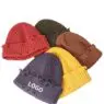 105g wholesale custom logo stylish solid blank gorro punto knitted hole bonnet tricot distress knit beanie hat