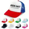 Custom embroidery logo 5 panel sublimation children foam mesh trucker hats baseball cap blank kids hat