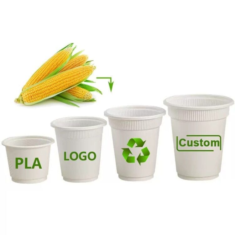 Eco-friendly 100% degradation pla custom print biodegradable pla lined disposable coffee paper drink cup paper cup