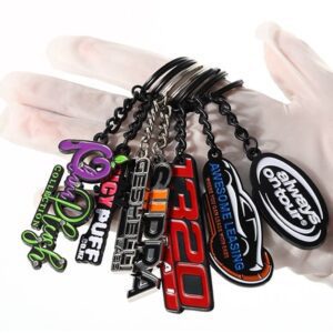 Factory wholesale custom metal key chain 2d 3d company logo letter keychain key chains keyring custom enamel keychain