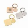 Customized logo stainless steel square keychain stainless steel round keychain diy 304 stainless steel keychain