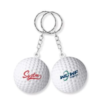Hot selling small golf ball keychain customized metal 3d eva keychain