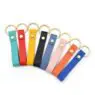 Wholesale promotional gift pu leather keychain custom logo blank leather car key chain