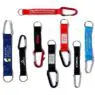 Manufacturer short custom keychain lanyards strap promotional carabiner keychain