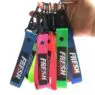 Custom logo colors wrist strap keychain lanyard red green short lanyard keychain for motorcycle brands