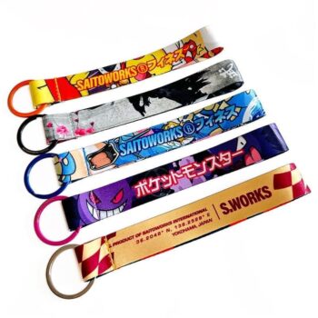 Fashion keychain wrist straps custom japan short lanyard key chain anime lanyard wholesale