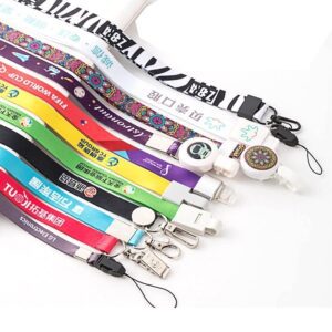 Wholesale high quality nylon polyester strap lanyards with personalized logo custom lanyard for id card holder