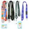 Economic custom retractable lanyards neck strap printed logo polyester sublimation id card badge holder lanyard