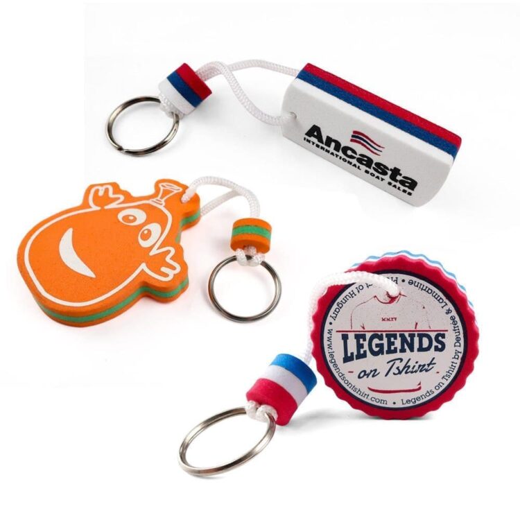 Promotional float key ring eva personalized floating cork ball keyrings