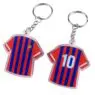 Cheap recycled plastic shirt shaped sublimation soccer jersey keyrings