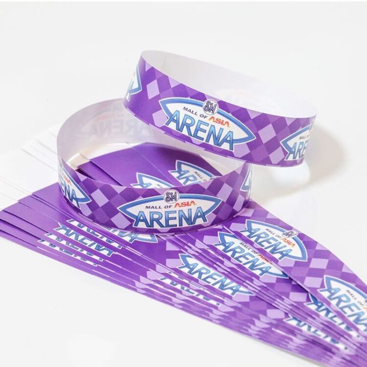 Professional supplier personalized waterproof can only be used once printing event bracelet ticket tyvek for music event