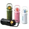 1000ml custom logo wide mouth bpa free vacuum insulated stainless steel water bottle with straw lid