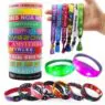 Custom festival any logo fabric wrist band with remote controlled party led bracelet personalized silicone wristbands for events