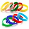 Custom debossed print qr code rubber wristbands silicone bracelet