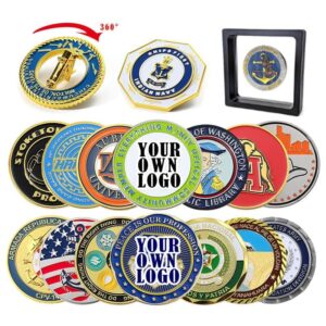 Souvenir 2d 3d metal coin monedas manufacturer custom enamel stamping dies double coin die cast gold silver brass spinner coin