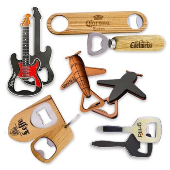 Custom wholesale personalized cheap magnet metal copper airplane plane shape bottle opener