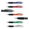 Cheapest led light plastic customized logo ballpoint pen with printed for touch stylus screen phone