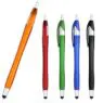 Metallic plastic ballpoint pens stylus pens for touch screens 2 in 1 office pen with stylus tips for iphone ipad