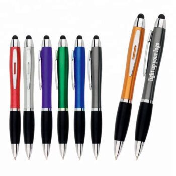 Oem led lighting up logo pen stylus pen customized logo light up pen